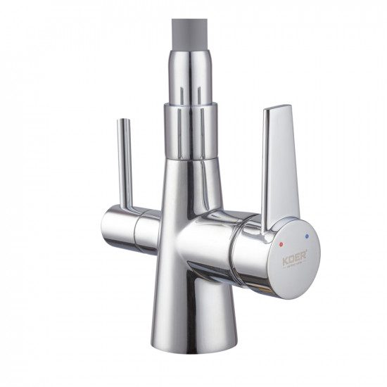 Кухонний змішувач з силік. виливом і вих. для питної води KOER KB-72003-01 (KR3375)