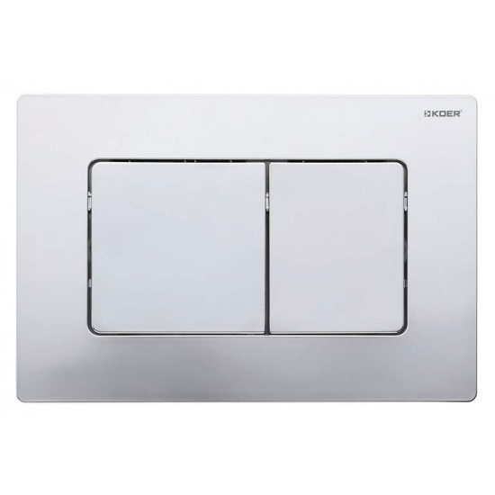 Панель змиву KOER KT-0602-01 пластикова, кнопка квадратна (KR5178)