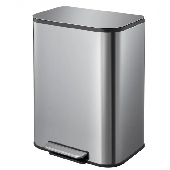 Ведро для мусора с плавным закрытием прямоугольное Mixxus Cubic-TC0105 SS Цвет 5л цвет нержавейка (M