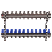Колекторний блок з термостатичними клапанами Koer KR.1100-12 1"x12 ways (KR2638)