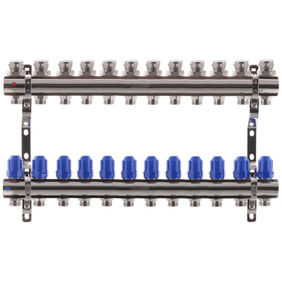 Колекторний блок з термостатичними клапанами Koer KR.1100-12 1"x12 ways (KR2638)
