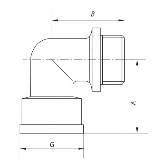 Угол НВ Koer KF.L06MF - 1/2'' (KR2997)