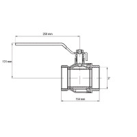 Кран кульовий Koer KR.214 - 3" FF ГГР (ручка "важіль" червона) (KR4951)