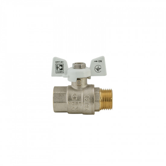 Кран кульовий KOER 1/2" ГШМ (KR.218.W) білий (KR0182)