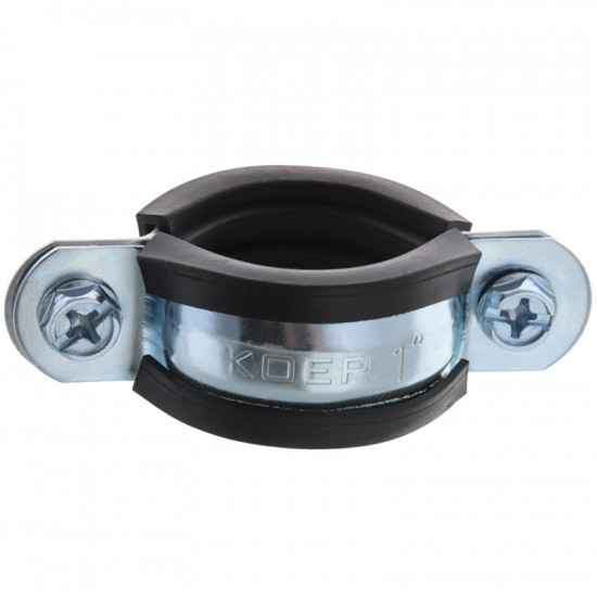 Хомут трубний оцинкований Koer KCB.20 1" (32-36) чорний (KR2797)