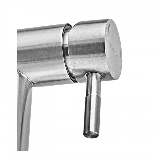 Змішувач для умивальника Armata SUS-001-A з коротким виливом з нерж. сталі  (CH6474)