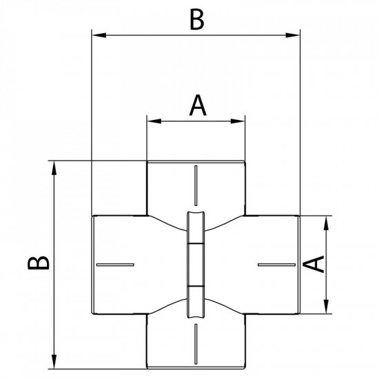 Крестовина ПРОХОДНА Koer K0262.PRO - 25 PPR (KP2615)
