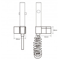 Кран для гигиенического душа и бачка унитаза Champion PHS-333 BLACK с лейкой (CH6553)