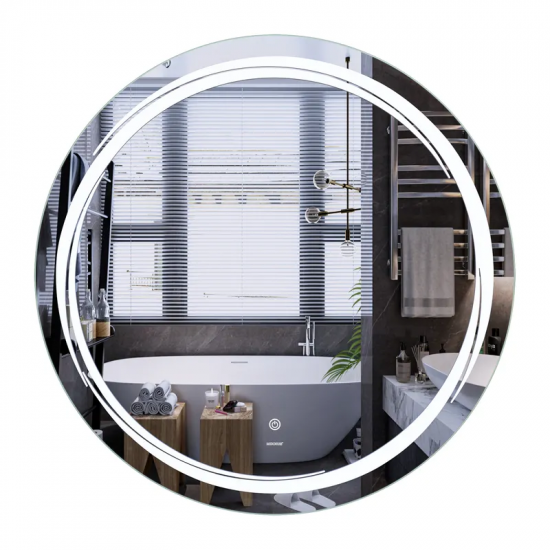 Зеркало Mixxus Premium WAVE MC04-90 (LED Touch, Anti-fog, диммер (3-6,5kK)) (MP6637)