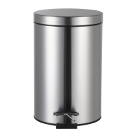 Відро для сміття з плавним закриттям кругле Zerix Solo-TC0205 SS Color 5л колір нержавійка (ZX5888)