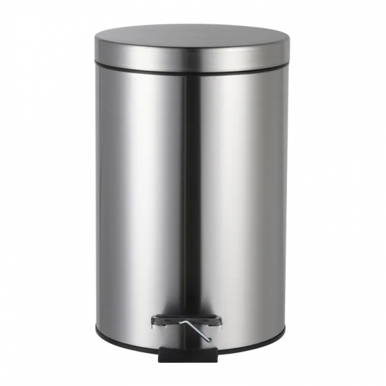 Відро для сміття з плавним закриттям кругле Zerix Solo-TC0205 SS Color 5л колір нержавійка (ZX5888)