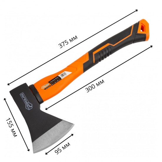 Сокира Polax універсальна, фібергласова ручка 600 г (36-001)