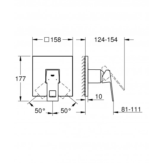 Змішувач прихованого монтажу для 1 споживача Grohe Eurocube (24061000)