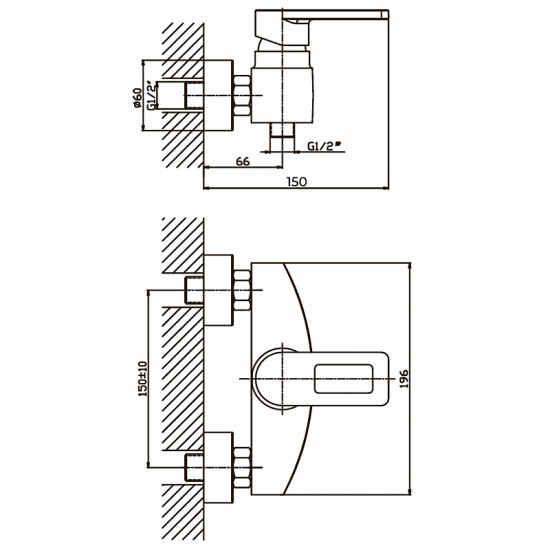 Змішувач для душа Haiba GUDINI 003 (HB0147)