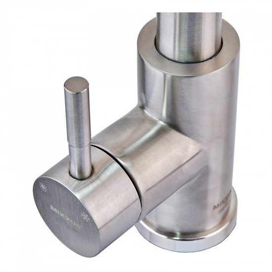 Змішувач для кухні з висувною лійкою (прихованою) Mixxus LUX-014 Hidden (нерж. сталь) (MI6231)