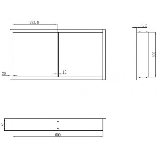 Полиця для ванної кімнати Mixxus Premium Niche-0103 Black (MI6682)