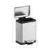 Ведро для мусора с плавным закрытием прямоугольное Koer TC-010315-02 15 л цвет нержавейка (KR5603)