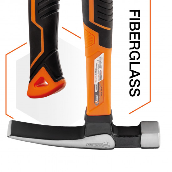 Молоток каменяра Polax з фібергласовою ручкою 600 г (36-050)