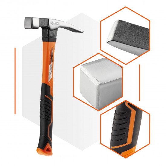 Молоток каменяра Polax з фібергласовою ручкою 600 г (36-050)