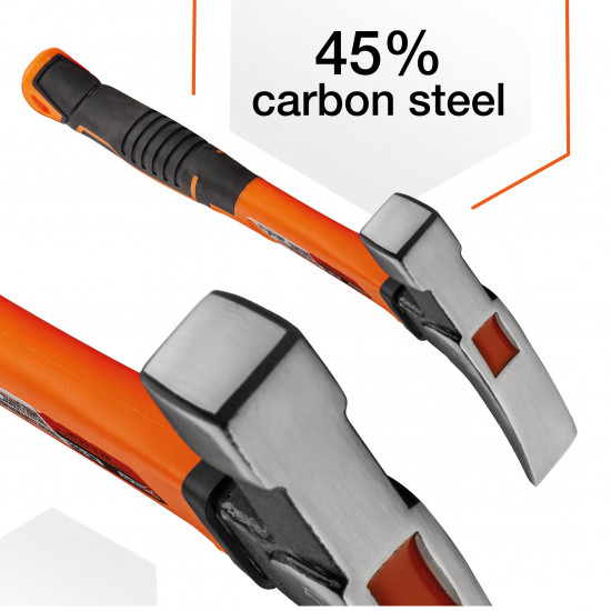 Молоток каменяра Polax з фібергласовою ручкою 600 г (36-050)