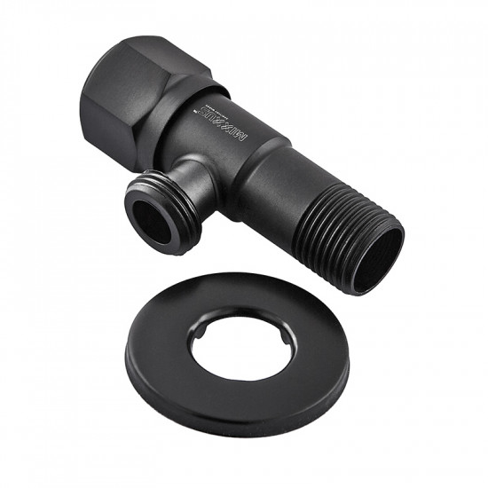 Кран для підключення сантехприладів Mixxus VAL-06-1/2x1/2 Black з нерж.ст.SUS304(чорн.) (MI6058)
