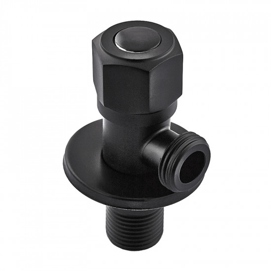 Кран для підключення сантехприладів Mixxus VAL-06-1/2x1/2 Black з нерж.ст.SUS304(чорн.) (MI6058)