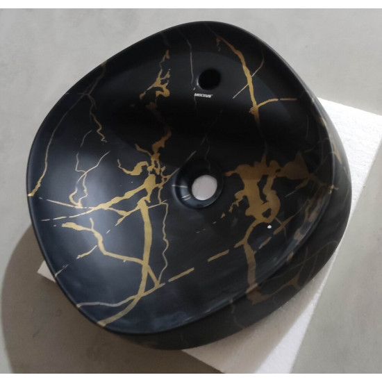 Раковина накладная MIXXUS PREMIUM WAVE-0201 MARBLE 430х430х150mm с отверстием под смеситель (MP6536)