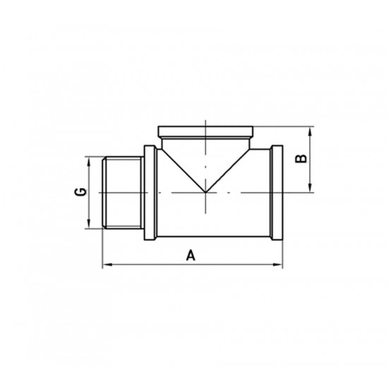 Трійник Koer KF.T06FMF.WN 1/2'' ВЗВ (без нікелю) (KR3029)