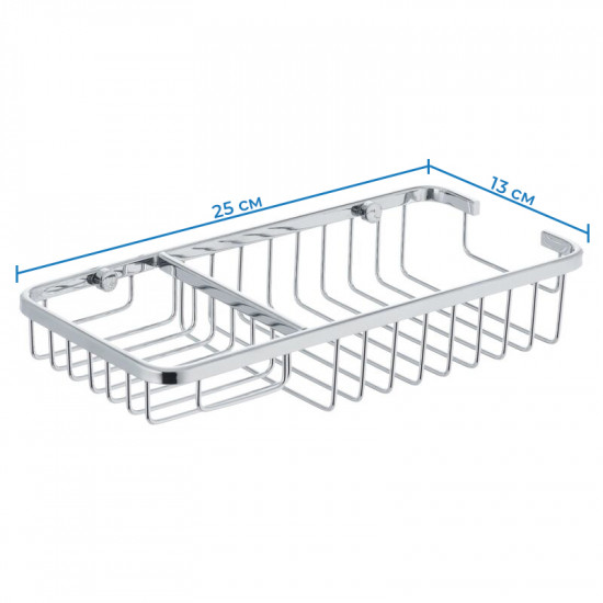 Полиця для ванної кімнати з мильницею Zerix LR337 (LL1455)