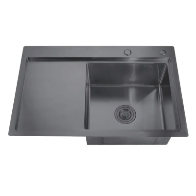 Мойка Zerix ZH7849R-215 Nano-Black (3.0/0.8) из нержавеющей стали (MX1592)