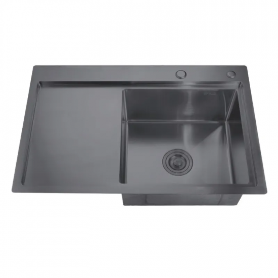 Мойка Zerix ZH7849R-215 Nano-Black (3.0/0.8) из нержавеющей стали (MX1592)