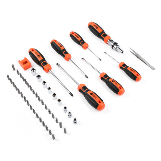 Набір викруток, біт і насадок Polax 51 предмет (51-053)