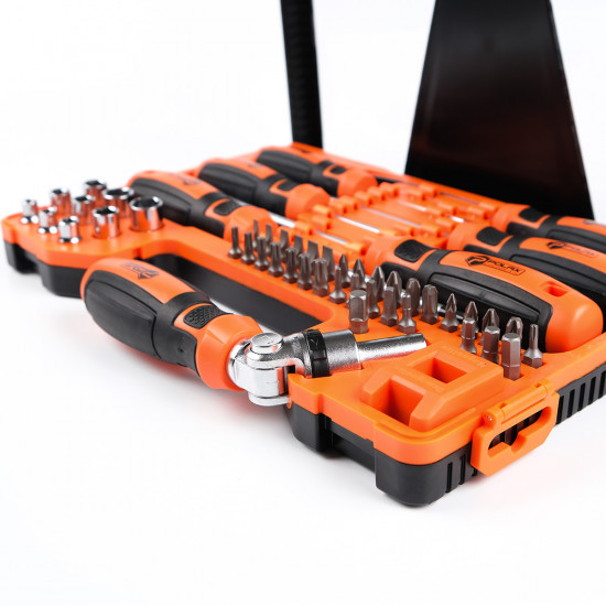 Набір викруток, біт і насадок Polax 51 предмет (51-053)