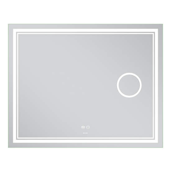 Зеркало Mixxus Premium QUADRO MR20-100x80 (LED Touch, Anti-fog, димер, линза) (MP6623)
