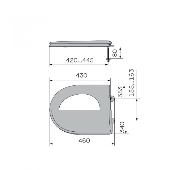 Сидіння унітазу з кришкою ZERIX TS-06 (ZX5585)