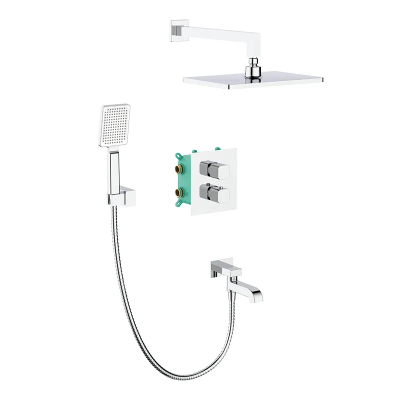 Вбудована душова система з термостатом Koer KB-67011-01 (Колір хром) (KR4726)