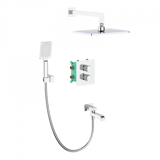 Вбудована душова система з термостатом Koer KB-67011-01 (Колір хром) (KR4726)