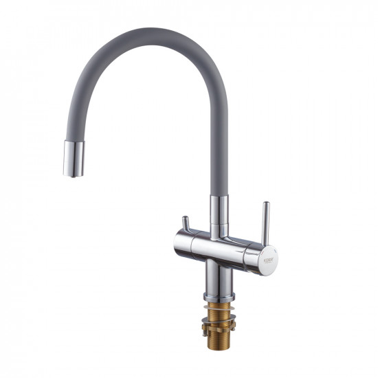 Кухонний змішувач з силік. виливом і вих. для питної води KOER KB-72002-01 (KR3383)