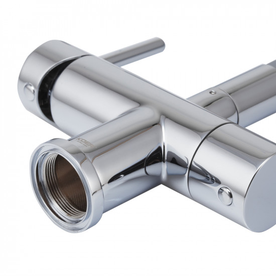 Кухонний змішувач з силік. виливом і вих. для питної води KOER KB-72002-01 (KR3383)