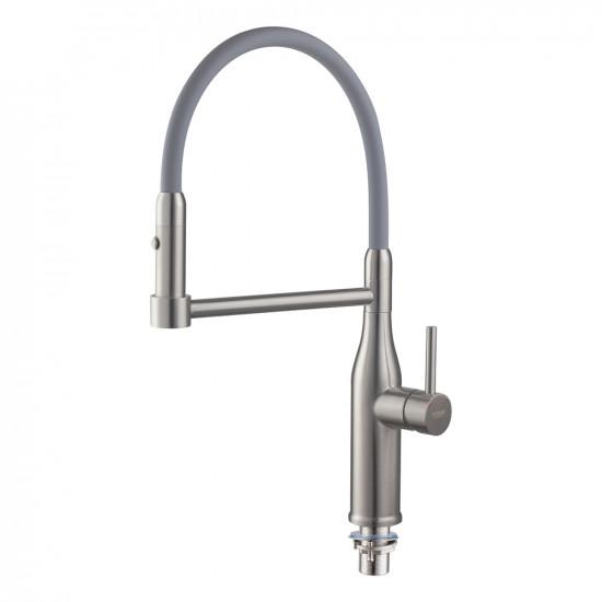 Кухонний змішувач з силіконовим виливом KOER KI-70005-02 (нерж. сталь) (KR3388)