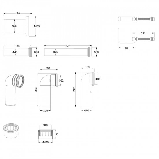 Комплект Mixxus Premium ELLIPSE-SET-2102 (в 2 ящ) Унітаз система змиву TORNADO 3.0+ Інсталяція з панеллю змиву Chrome (MP6690)