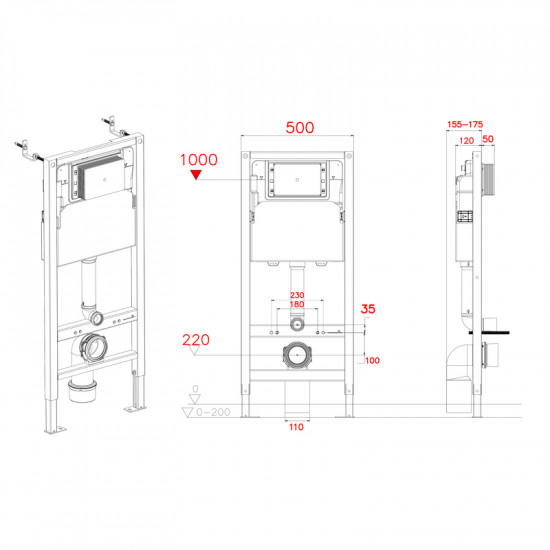 Комплект Mixxus Premium ELLIPSE-SET-2102 (в 2 ящ) Унітаз система змиву TORNADO 3.0+ Інсталяція з панеллю змиву Chrome (MP6690)