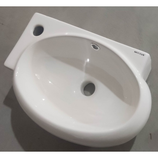 Раковина подвесная Mixxus Premium DIVERSE-1201-R 400х215х140mm с отверстием под смеситель и переливом (MP6506)