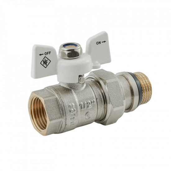 Кран кульовий з американкою Nolf classic NFC.963-06-1/2" FM ГШМ WHITE "антипротікання" (NF3160)