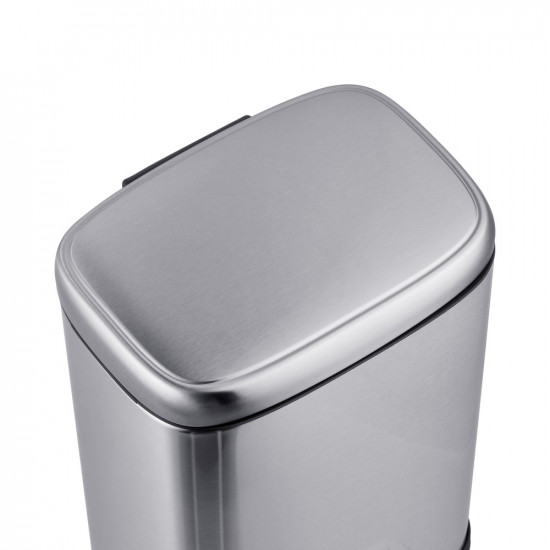 Відро для сміття з плавним закриттям прямокутне Mixxus Premium Style-TC0305 SS Color 5л колір нержа