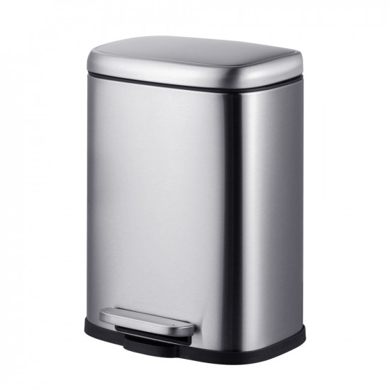 Відро для сміття з плавним закриттям прямокутне Mixxus Premium Style-TC0305 SS Color 5л колір нержа