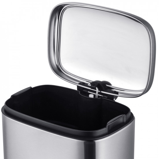 Відро для сміття з плавним закриттям прямокутне Mixxus Premium Style-TC0305 SS Color 5л колір нержа