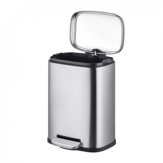 Відро для сміття з плавним закриттям прямокутне Mixxus Premium Style-TC0305 SS Color 5л колір нержа