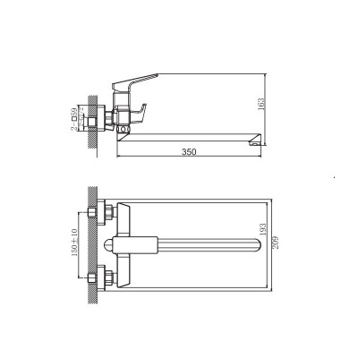 Змішувач для ванни Haiba Turin 006 Euro (8 шт/ящ)