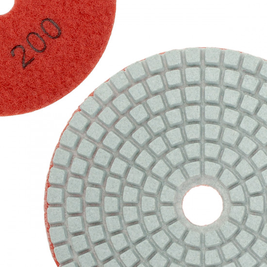 Диск алмазний Polax шліфувальний гнучкий на липучці "Черепашка" 100 мм, P200 (54-202)